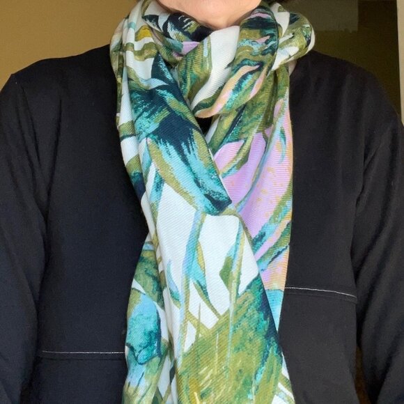 Vintage Tropical Print Scarf by INC International Concepts - Picture 7 of 7